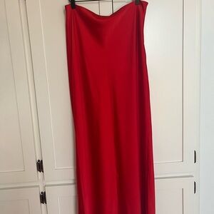 Chic Red Maxi Skirt